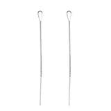 925 Silver Stick Box Chain Drop Earrings Women Wedding Fine Jewelry