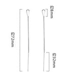 925 Silver Stick Box Chain Drop Earrings Women Wedding Fine Jewelry