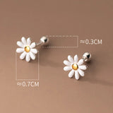 925 Silver Sun Flower Earrings for Women Gift Dainty Small Delicate
