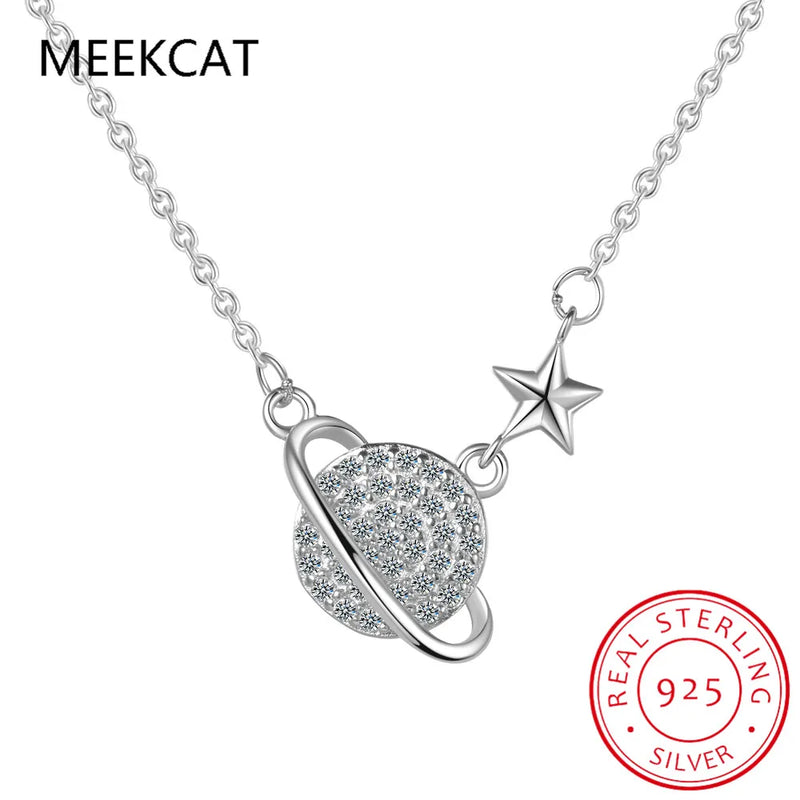 925 Sterling Silver Universe Star Necklace Mother's Gift