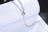 925 Silver Pearl Ball CZ Tassel Choker Necklace for Women Birthday Gift