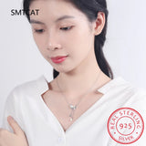 925 Silver Synthesis Pearl Tassel Moon Choker Necklace Birthday Gift