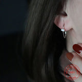 925 Silver Tassel Chain Earrings CZ Zircon Ear Hooks