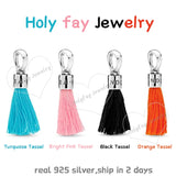 925 Silver Tassel Dangle Pendants Beads for DIY Jewelry