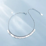 925 Sterling Silver Tassel Leaf Bead Charm Bracelet, Wedding Gift