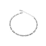 925 Silver Thick Chain Bracelet Platinum Plating Vintage Jewelry