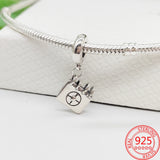 925 Silver Travel Plane Car Passport Camera Charm Bracelet Jewelry Gift