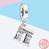 925 Silver Travel Plane Car Passport Camera Charm Bracelet Jewelry Gift