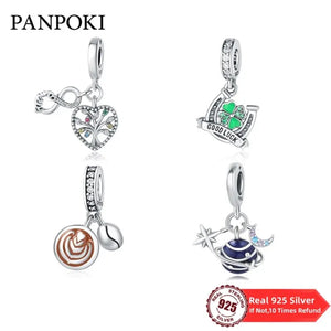 925 Silver Tree Of Life Charm Bead Pendant Fit Bracelet Necklace