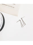 925 Silver Triangle Stud Earrings for Women Girls