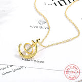 925 Sterling Silver Universe Planet Pendant Necklace Moon Jewelry