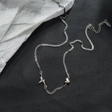 925 Silver Heartbeat & Love Heart Choker Necklace Retro Thai Silver Jewelry