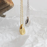 Water Drop Pendant Necklace 925 Sterling Silver Women's Chain Jewelry