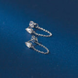 925 Sterling Silver Zircon Water Drop Earrings