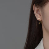925 Sterling Silver Zircon Water Drop Earrings