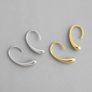 925 Sterling Silver Water Drop Stud Earrings For Women
