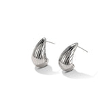 925 Silver Teardrop Stud Earrings Women Fine Jewelry