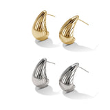 925 Silver Teardrop Stud Earrings Women Fine Jewelry