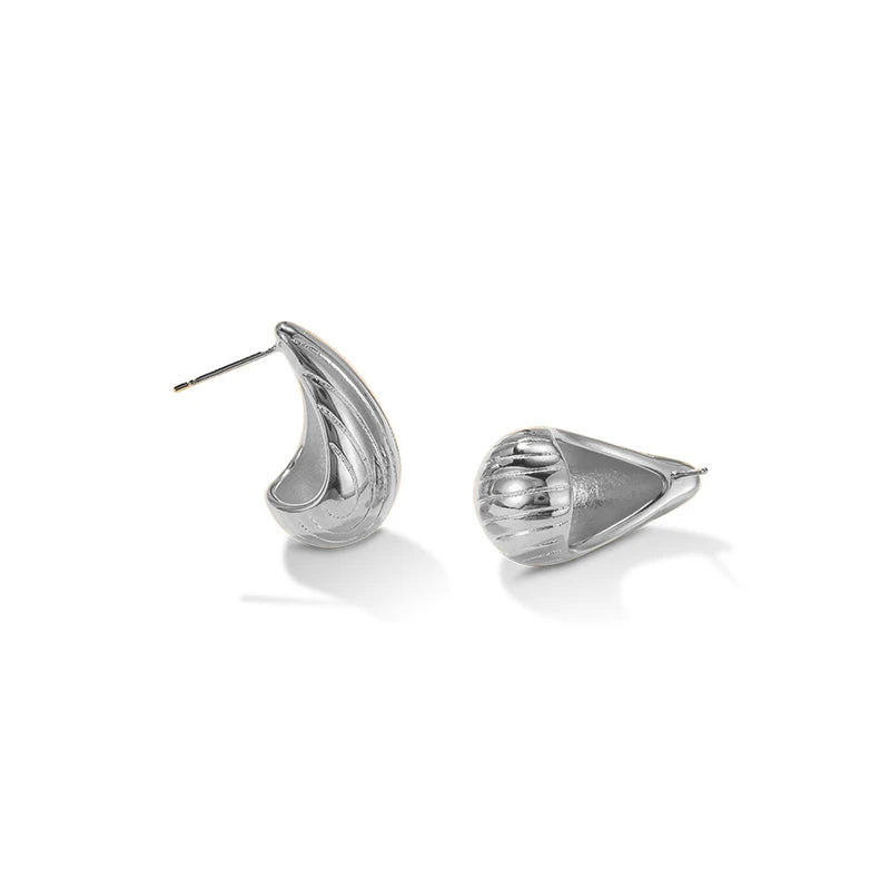 925 Silver Teardrop Stud Earrings Women Fine Jewelry