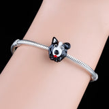 925 Sterling Silver Dog Bead Charms for Bracelet Necklace