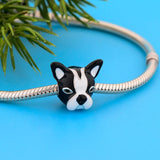925 Silver Dog Bead Charm for Bracelet Necklace
