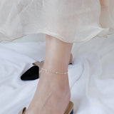 925 Silver Anklet for Women, Beach Foot Jewelry