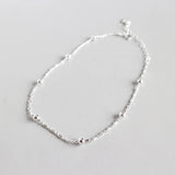 925 Silver Anklet for Women, Beach Foot Jewelry
