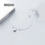 925 Silver Women's Anklet Rose Flower Foot Chain Bracelet
