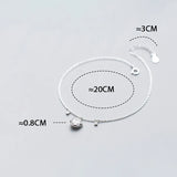 925 Silver Women's Anklet Rose Flower Foot Chain Bracelet