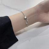 925 Silver Zircon Round Pearl Charm Bracelet Wedding Jewelry