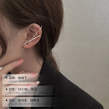 925 Silver Zircon Ear Cuff Wrap Earrings
