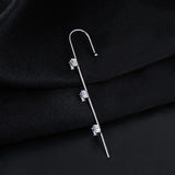 925 Silver Zircon Ear Cuff Wrap Earrings for Women