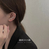 925 Silver Zircon Ear Cuff Wrap Earrings