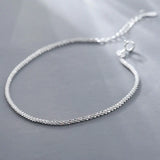 925 Silver Anklet Crystal Foot Chain For Women