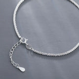 925 Silver Anklet Crystal Foot Chain For Women