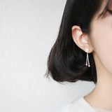 925 Sterling Silver Flower Earrings Statement Jewelry for Women