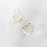 925 Sterling Silver Moroccan Line Leverback Hoop Earrings GTLE2665