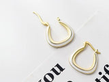 925 Sterling Silver Moroccan Line Leverback Hoop Earrings GTLE2665
