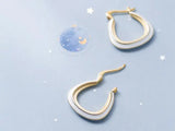 925 Sterling Silver Moroccan Line Leverback Hoop Earrings GTLE2665