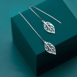 925 Sterling Silver Leaf Tassel Earrings C-G3037