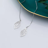 925 Sterling Silver Leaf Tassel Earrings C-G3037