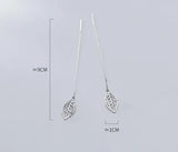 925 Sterling Silver Leaf Tassel Earrings C-G3037