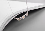 925 Silver Plum Flower Pendant Necklace Minimalist Fine Jewelry