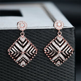 925 Sterling Silver Arrow Gradient Dangle Earrings