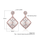 925 Sterling Silver Arrow Gradient Dangle Earrings