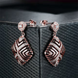 925 Sterling Silver Arrow Gradient Dangle Earrings