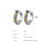 Real 925 Sterling Thai Silver Vintage Earrings Rotatable Bead Unique Jewelry