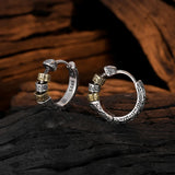 Real 925 Sterling Thai Silver Vintage Earrings Rotatable Bead Unique Jewelry