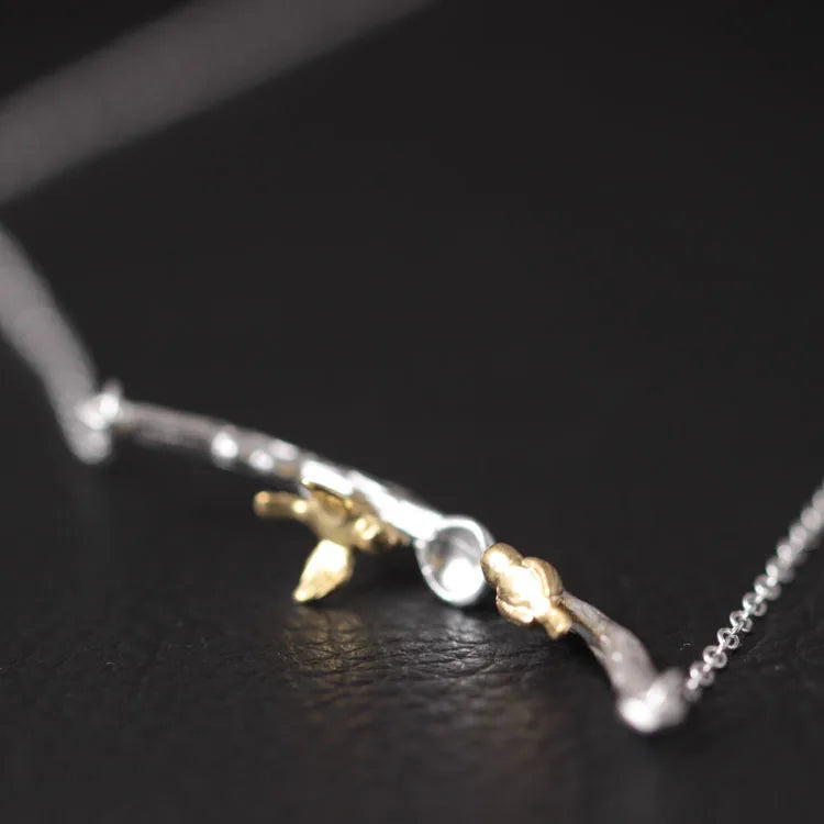925 Sterling Silver Birdie Necklace - Vintage Boutique Jewelry