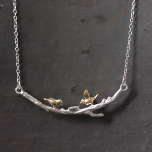 925 Sterling Silver Birdie Necklace - Vintage Boutique Jewelry